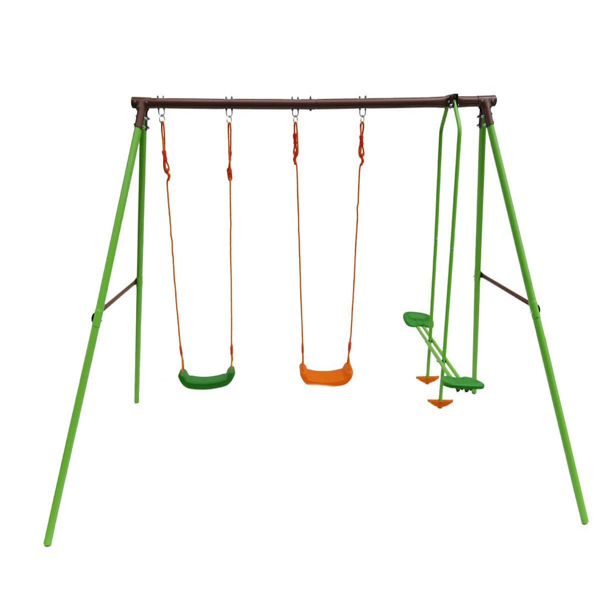 Habitat et Jardin Portique acier  Leo  - 1.96m - 3 agrès