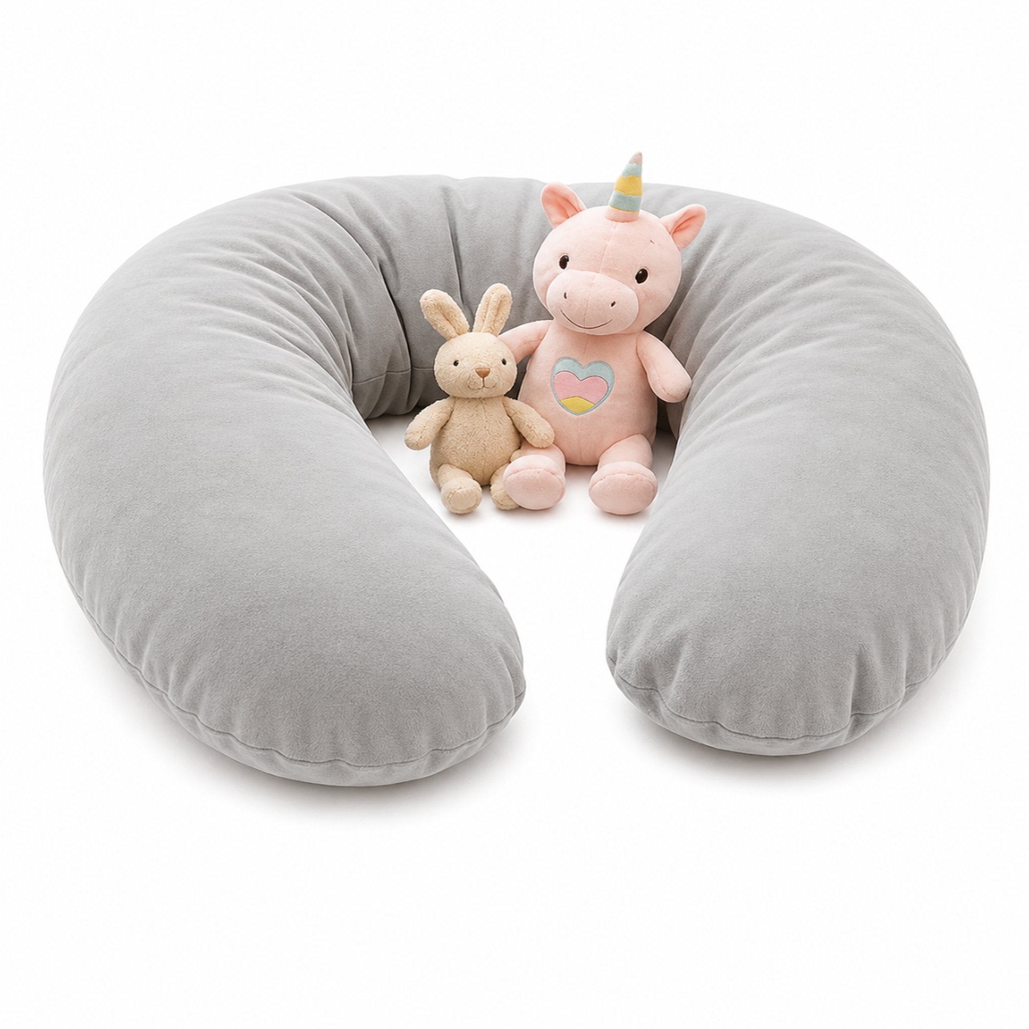 Voir la diapositive 1 : CH'TI BOUT Coussin allaitement XL 205 cm - polyester velours