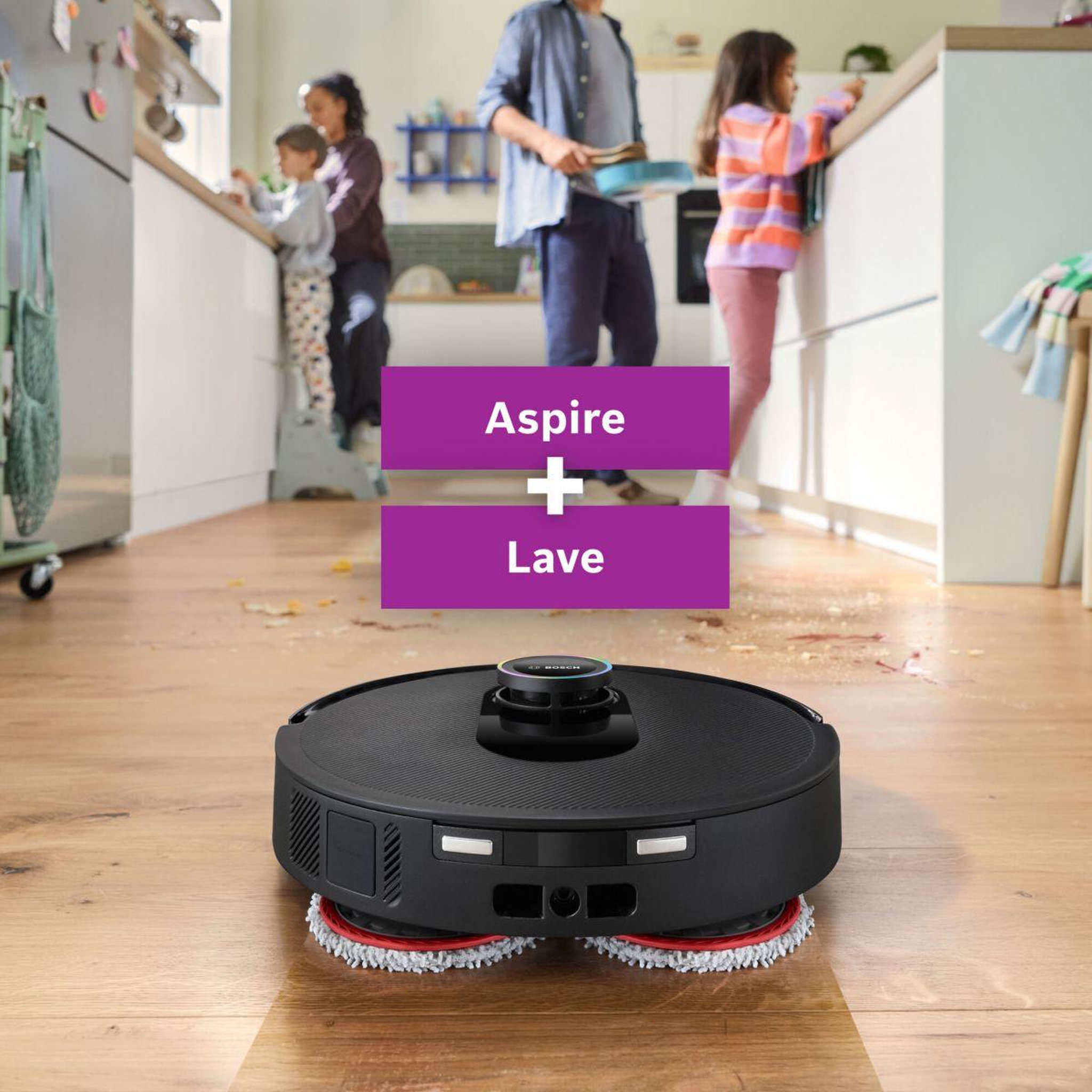 Voir la diapositive 4 : BOSCH Robot aspirateur laveur spotless max noir