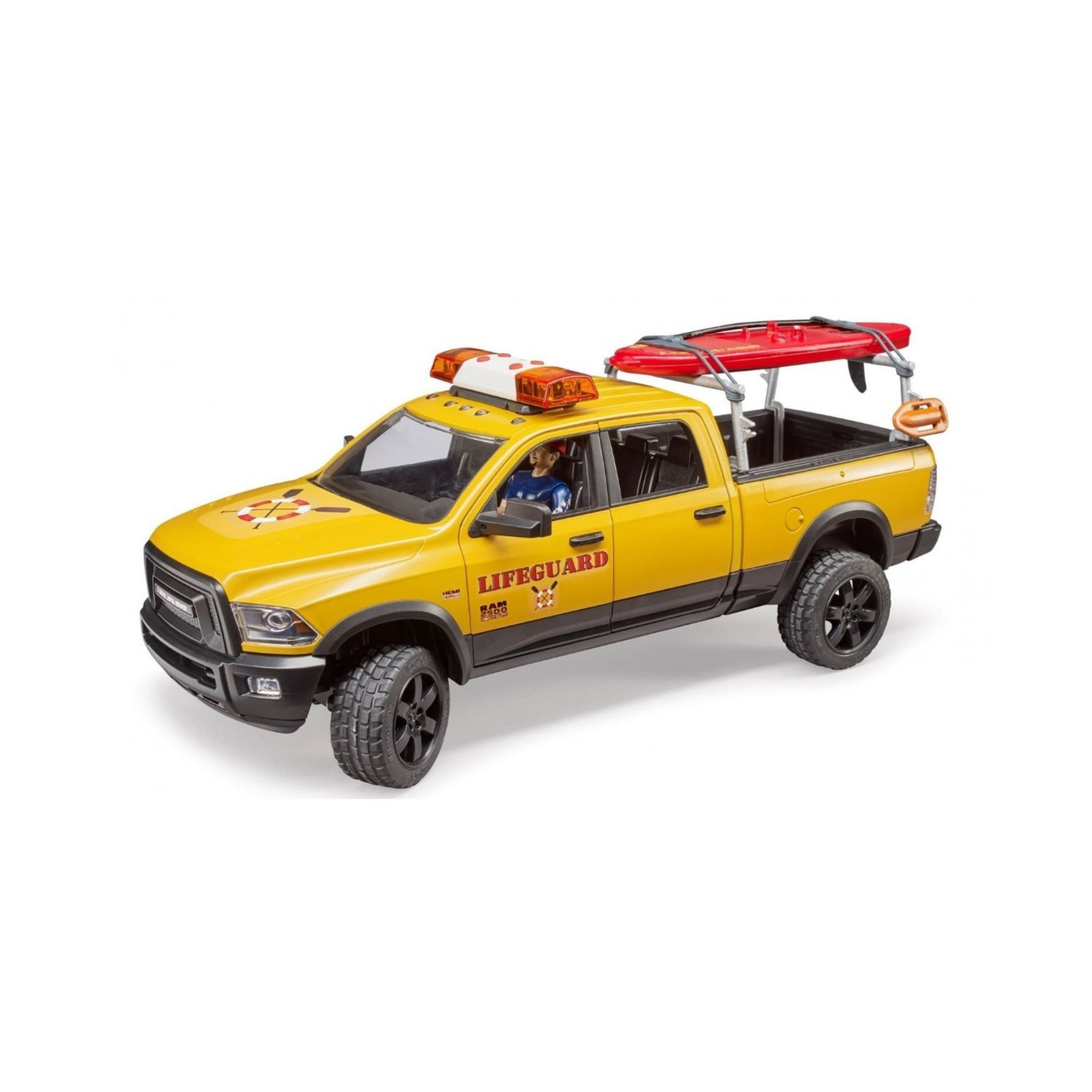 Voir la diapositive 3 : BRUDER Véhicule - Ram 2500 Power Wagon Lifeguard avec sauveteur 
