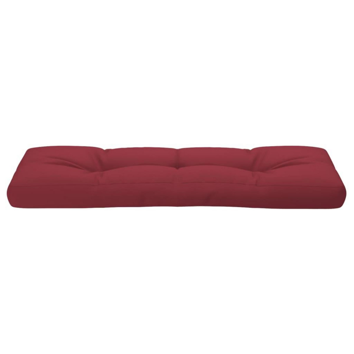 VIDAXL Coussin de palette rouge bordeaux 120x40x12 cm tissu