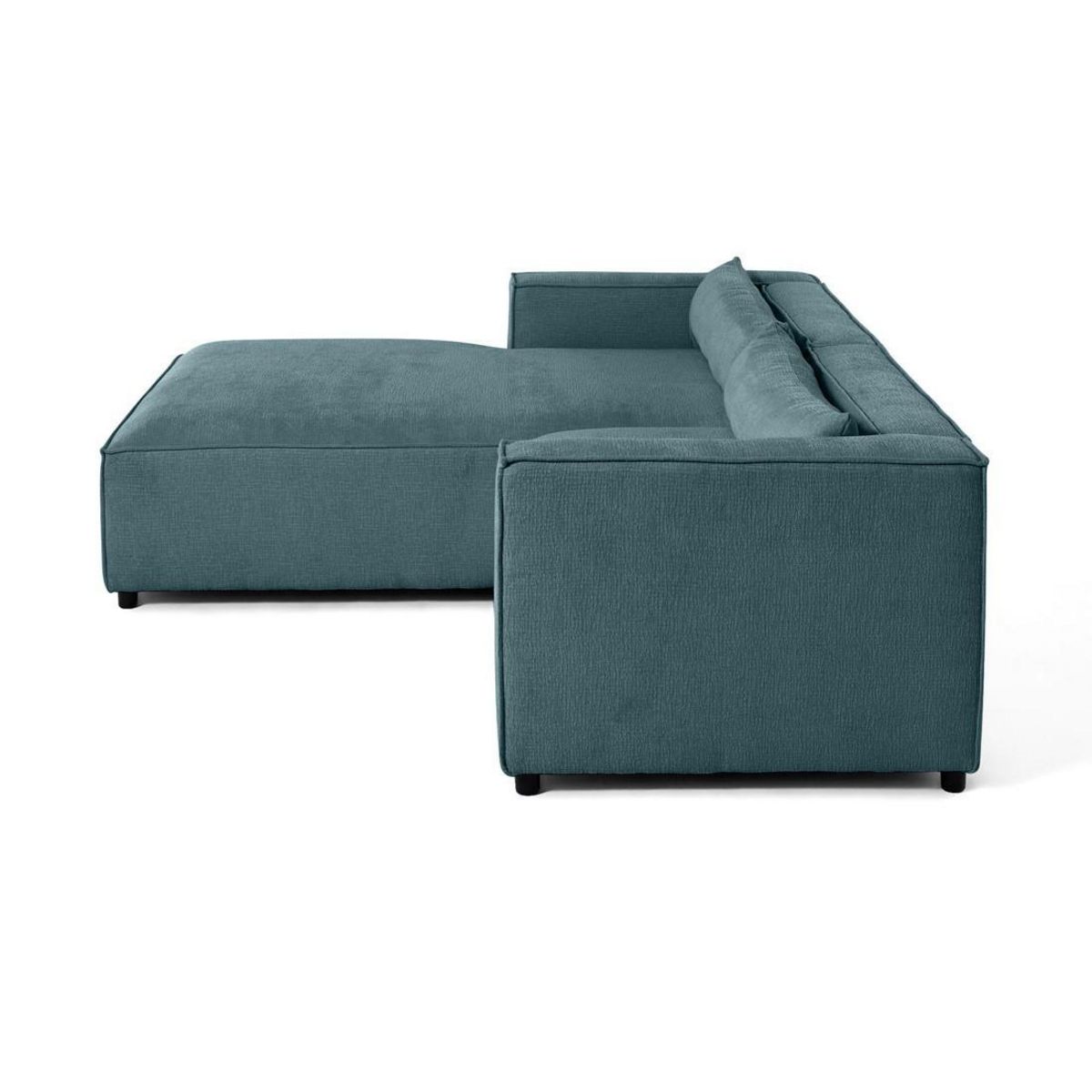 LISA DESIGN Ela - canapé d'angle gauche 4 places - en tissu velours relief