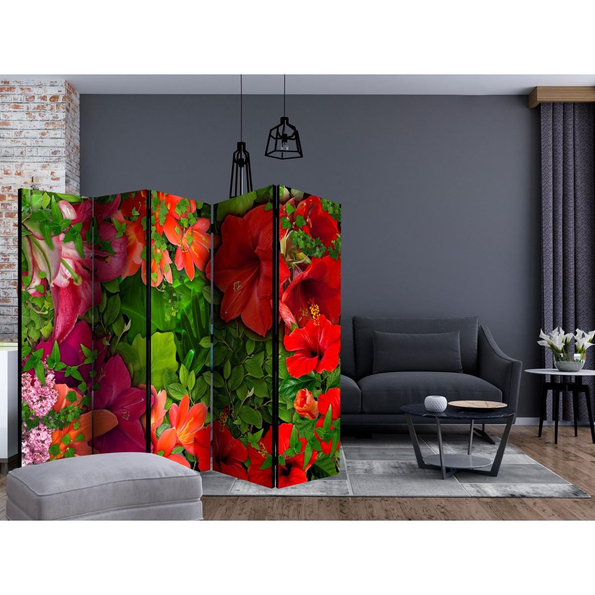 Voir la diapositive 2 : Paris Prix Paravent 5 volets  lilac serenade  172x225cm