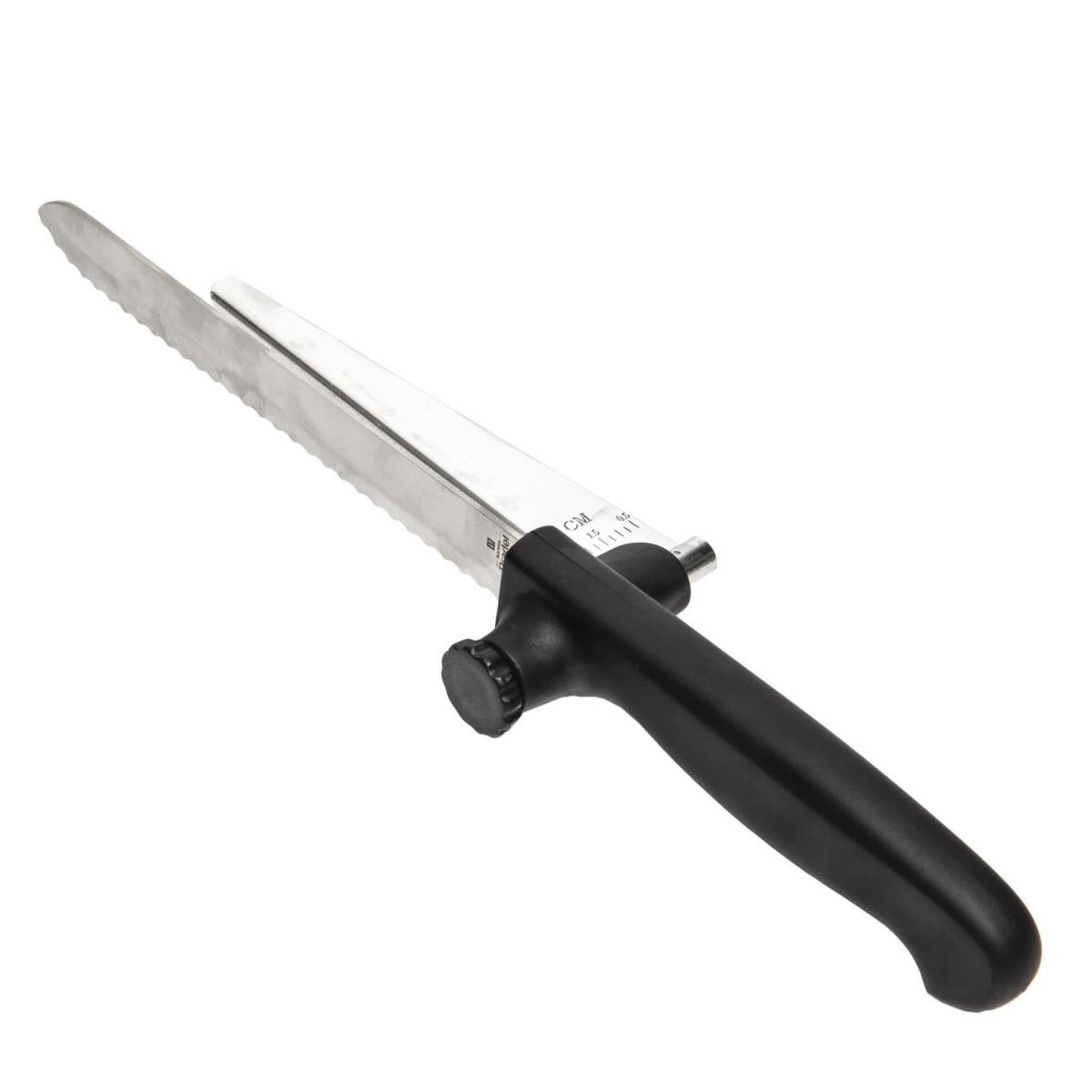 Voir la diapositive 5 : COOK CONCEPT Couteau à trancher  épaisseur réglable  32cm noir