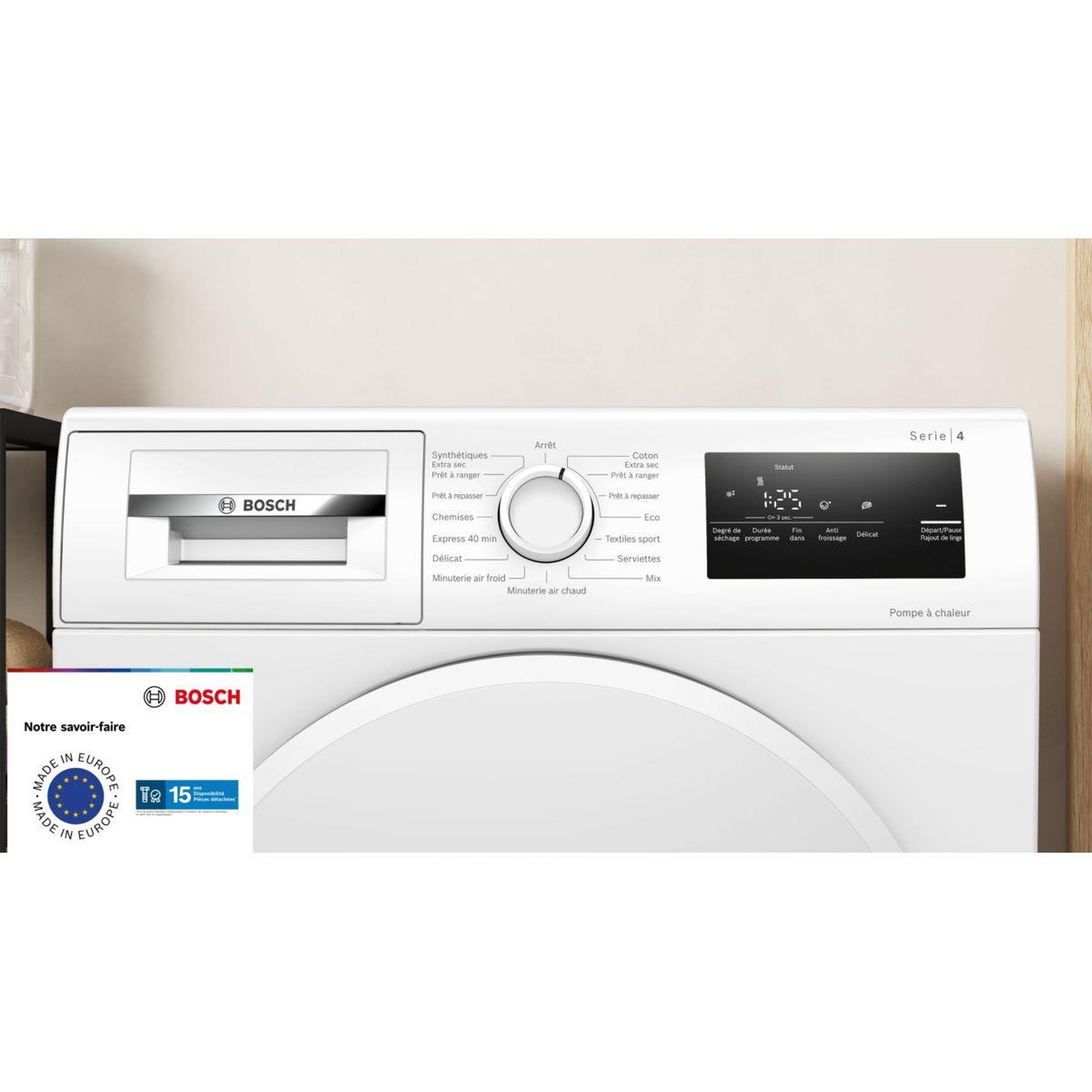 Voir la diapositive 2 : BOSCH Sèche linge pompe à chaleur wth8320dfr