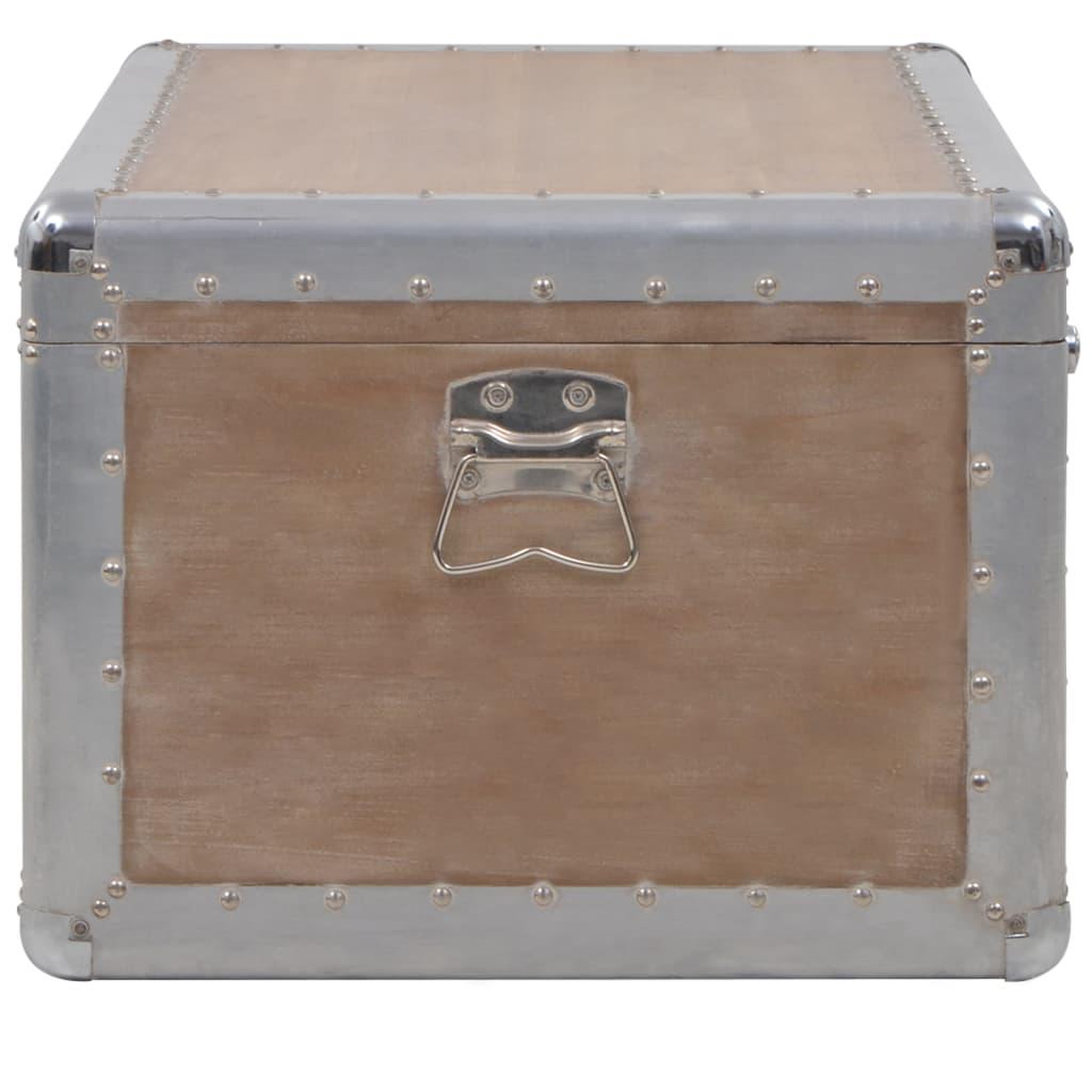 Voir la diapositive 3 : VIDAXL Boîte de rangement bois de sapin massif 91x52x40 cm marron