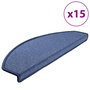 Voir la diapositive 2 : VIDAXL Tapis d'escalier 15 pcs Bleu 65x24x4 cm