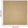 Voir la diapositive 6 : VIDAXL Tapis en sisal pour griffoir 100x100 cm