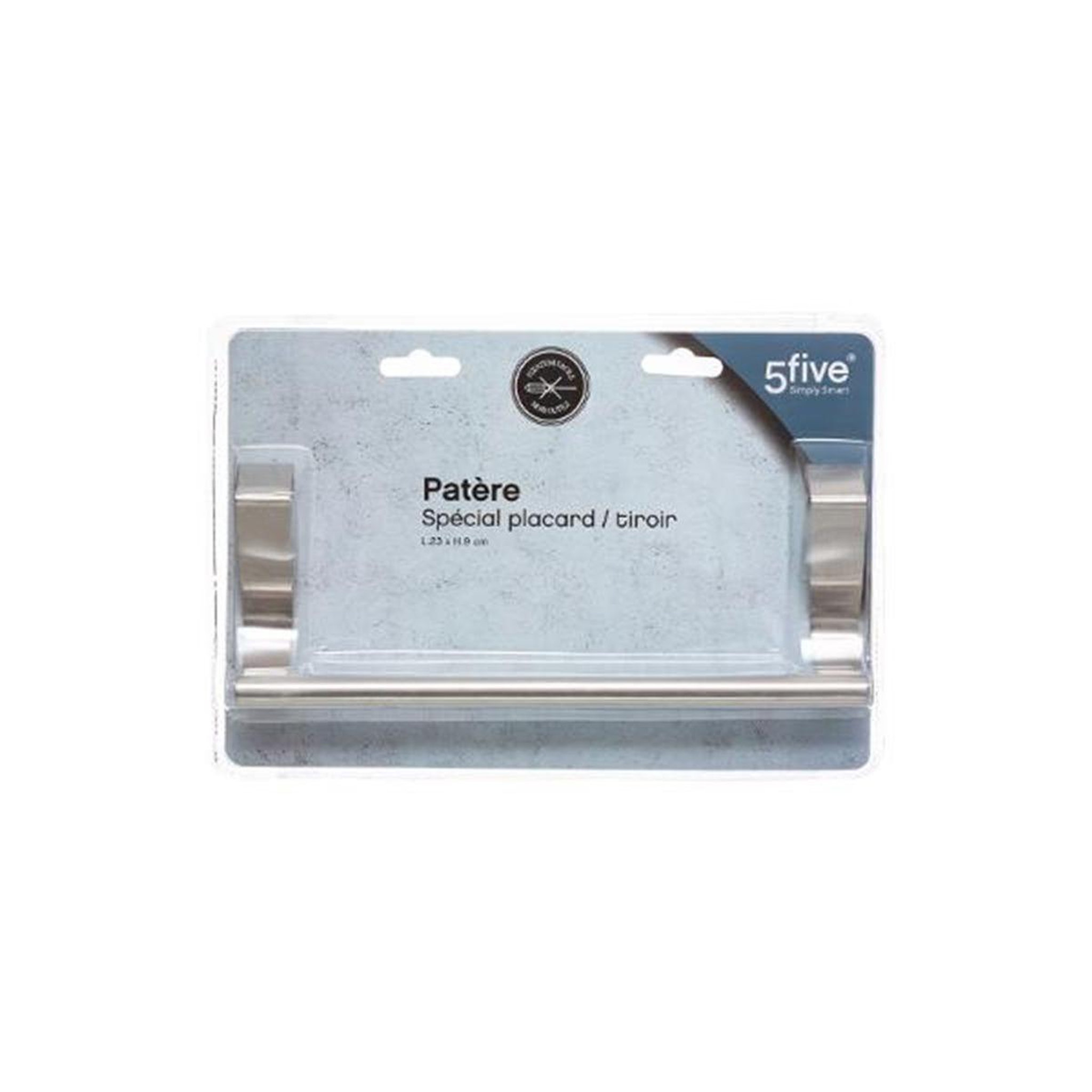 Voir la diapositive 3 : FIVE Patère en inox  placard  23cm argent