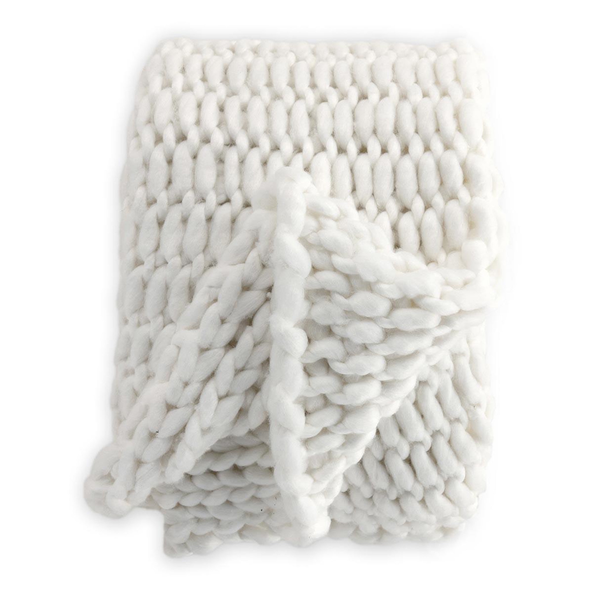Paris Prix Plaid tissé uni  kate  130x170cm blanc