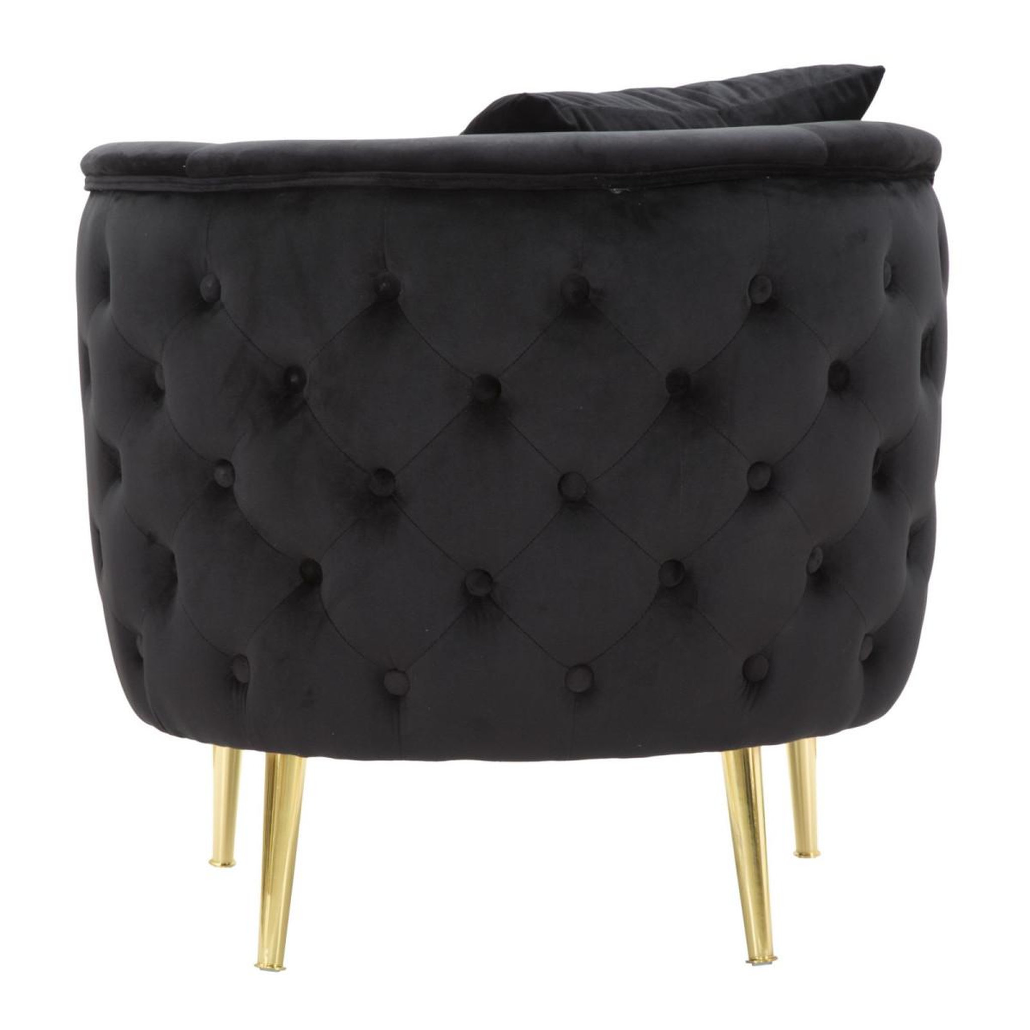Voir la diapositive 3 : Paris Prix Fauteuil en velours  bucarest  76cm noir