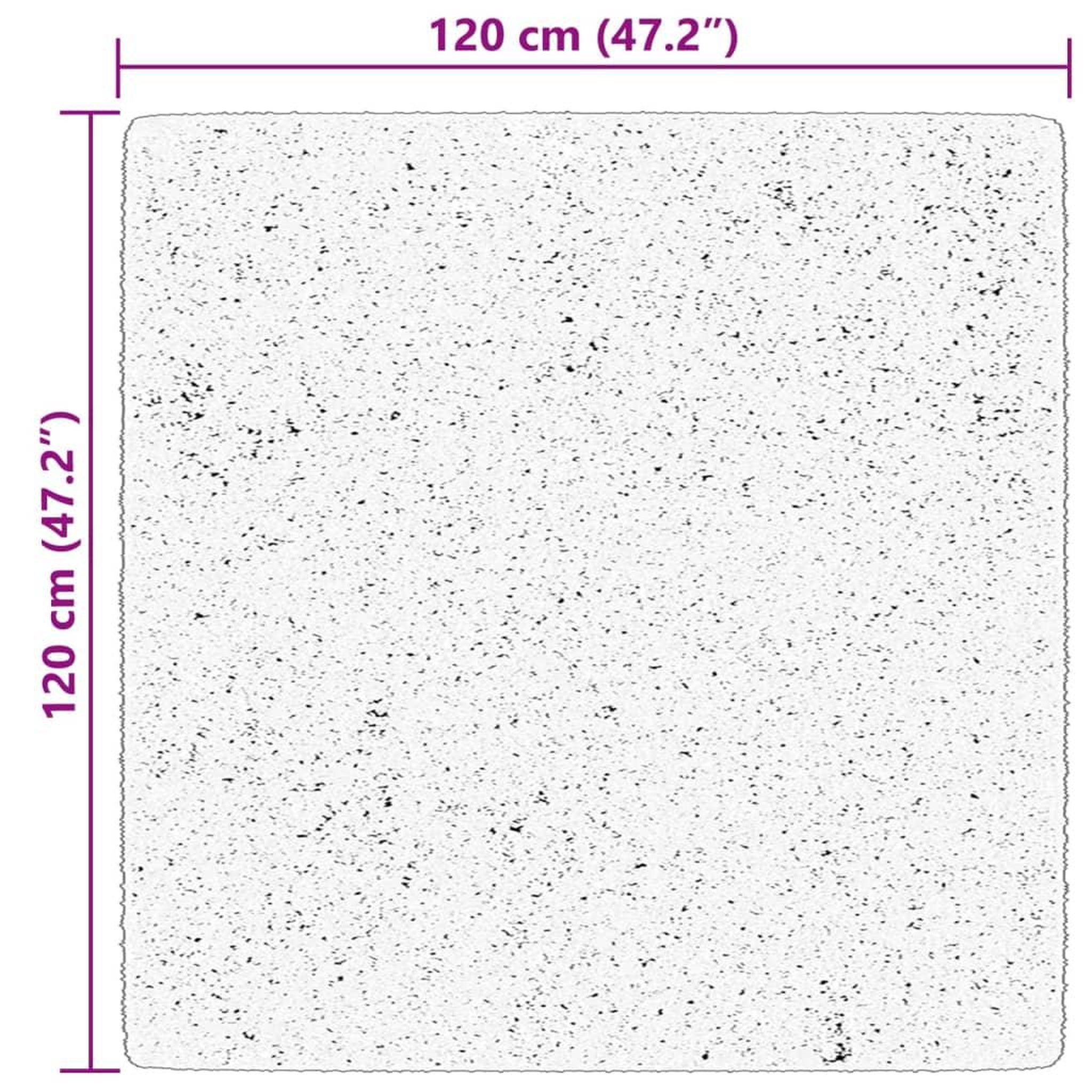 Voir la diapositive 6 : VIDAXL Tapis HUARTE a poils courts doux et lavable creme 120x120 cm