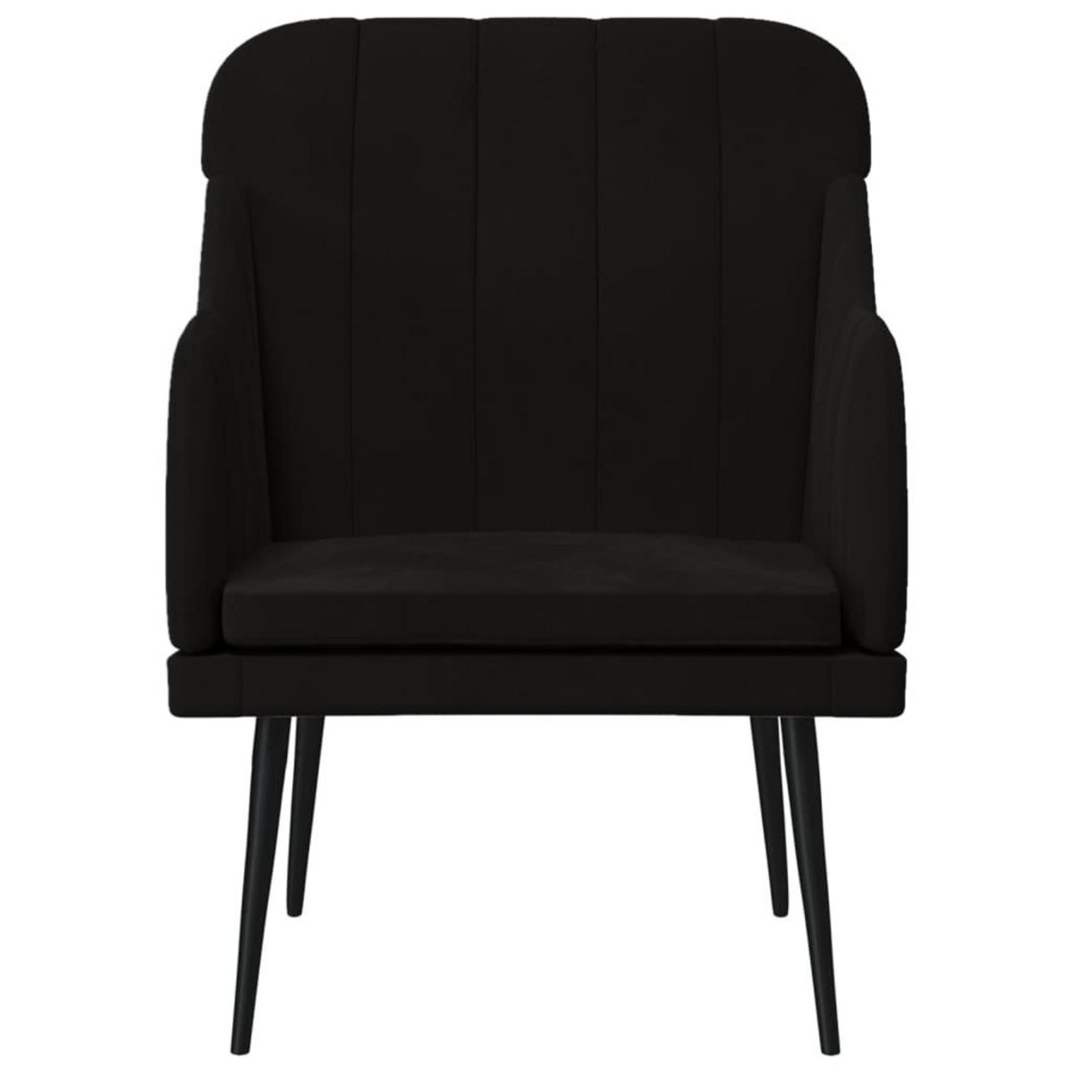 VIDAXL Fauteuil Noir 63x76x80 cm Velours
