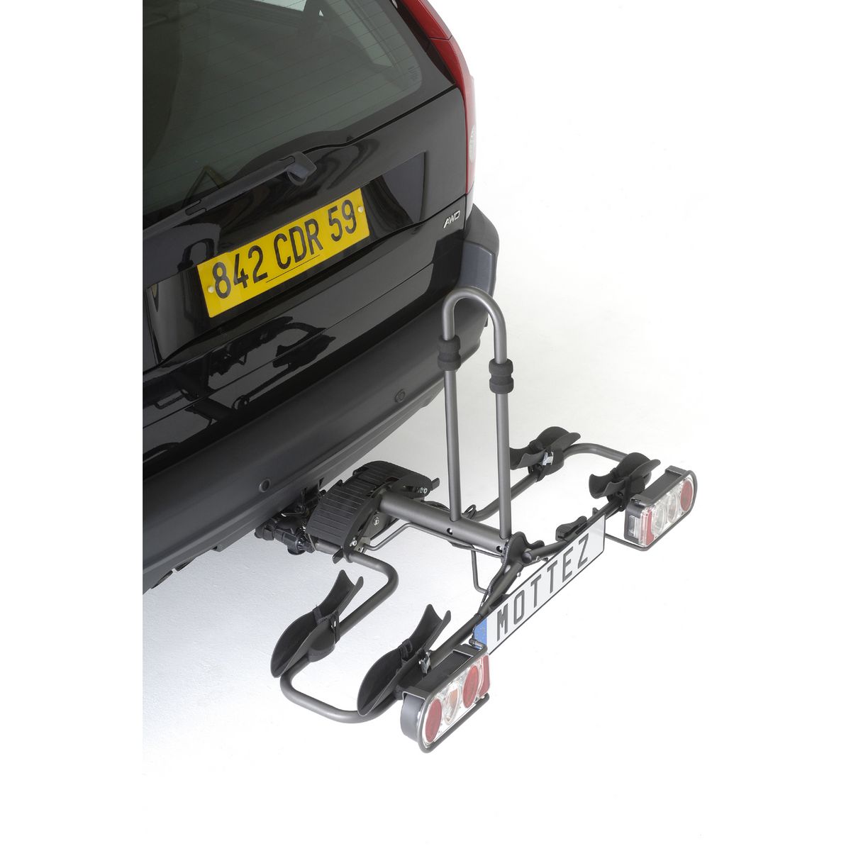 MOTTEZ Porte-vélos d'attelage plateforme pliable 