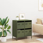 Voir la diapositive 3 : VIDAXL Buffet vert olive 68x39x73,5 cm acier lamine a froid