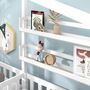 Voir la diapositive 5 : MERAX Lit cabane enfant 90x200(70x140)cm pin coloris blanc