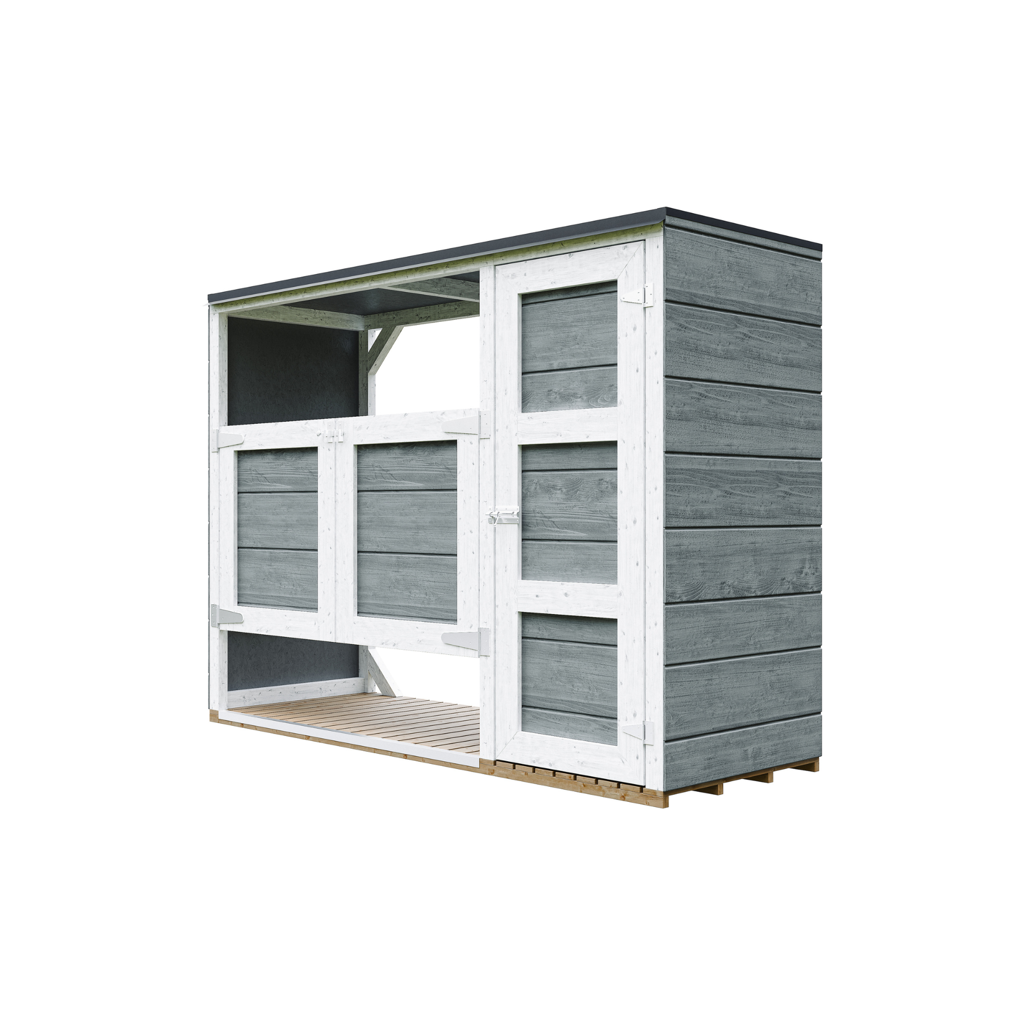 Voir la diapositive 2 : TIMBELA Abri de jardin pour poubelles, Cache poubelle extérieur 2x240L M981A