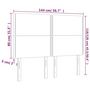 Voir la diapositive 6 : VIDAXL Tete de lit a LED Gris clair 144x5x118/128 cm Velours