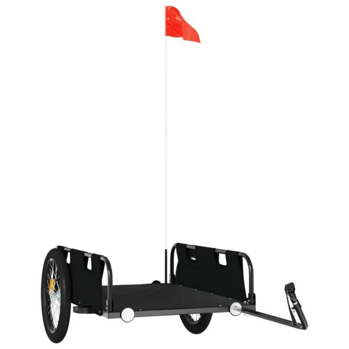 VIDAXL Remorque de vélo noir tissu oxford et fer