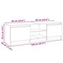 Voir la diapositive 6 : VIDAXL Meuble TV avec lumieres LED Blanc 120x30x35,5 cm