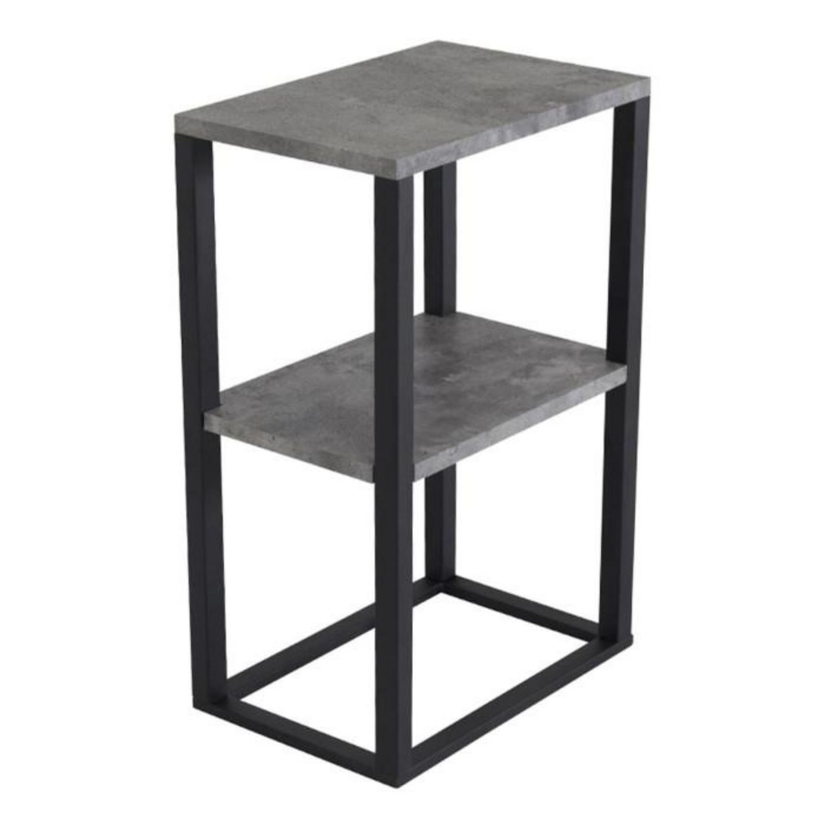Paris Prix Table de Chevet Double  Rise  70cm Gris & Noir