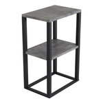 Paris Prix Table de Chevet Double  Rise  70cm Gris & Noir
