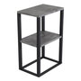 Voir la diapositive 1 : Paris Prix Table de Chevet Double  Rise  70cm Gris & Noir
