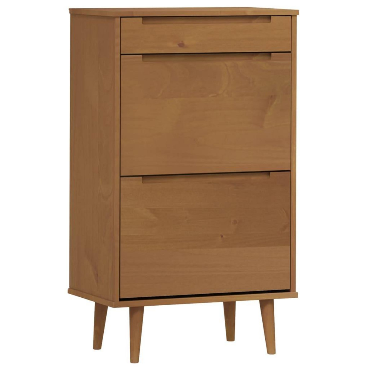 VIDAXL Armoire a chaussures MOLDE Marron 59,5x35x103 cm Bois de pin
