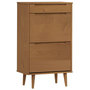 Voir la diapositive 2 : VIDAXL Armoire a chaussures MOLDE Marron 59,5x35x103 cm Bois de pin