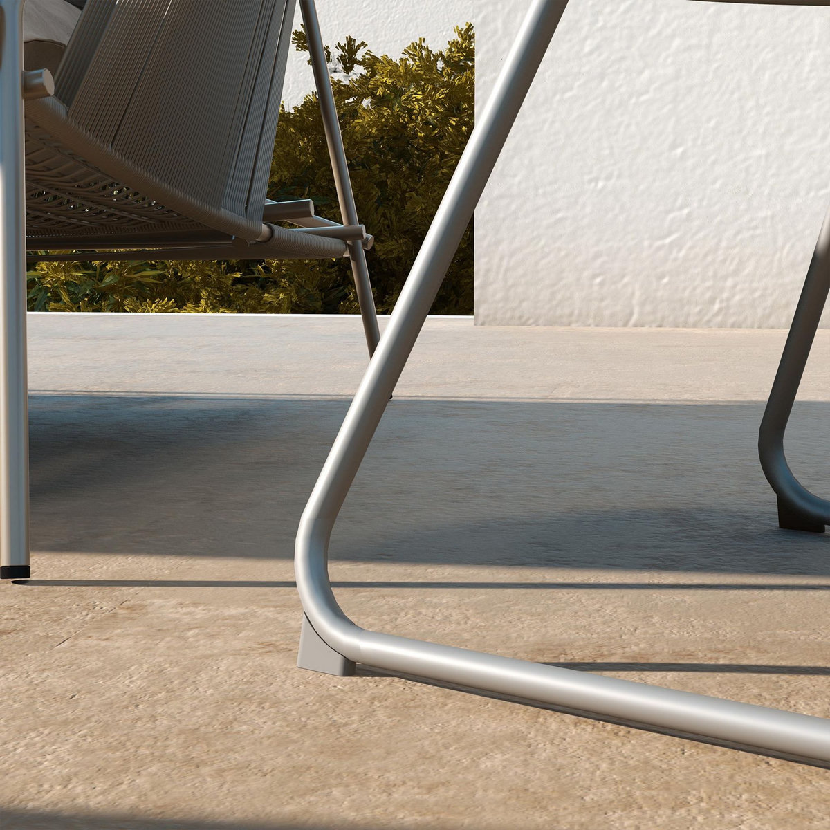 OUTSUNNY Table basse de jardin ronde Ø 60 cm métal époxy gris