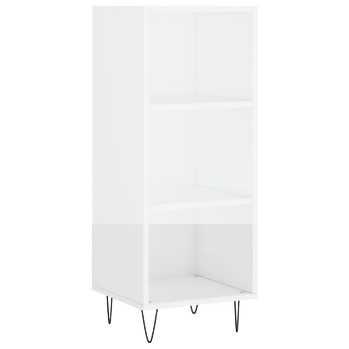 VIDAXL Buffet blanc brillant 34,5x32,5x90 cm bois d'ingenierie