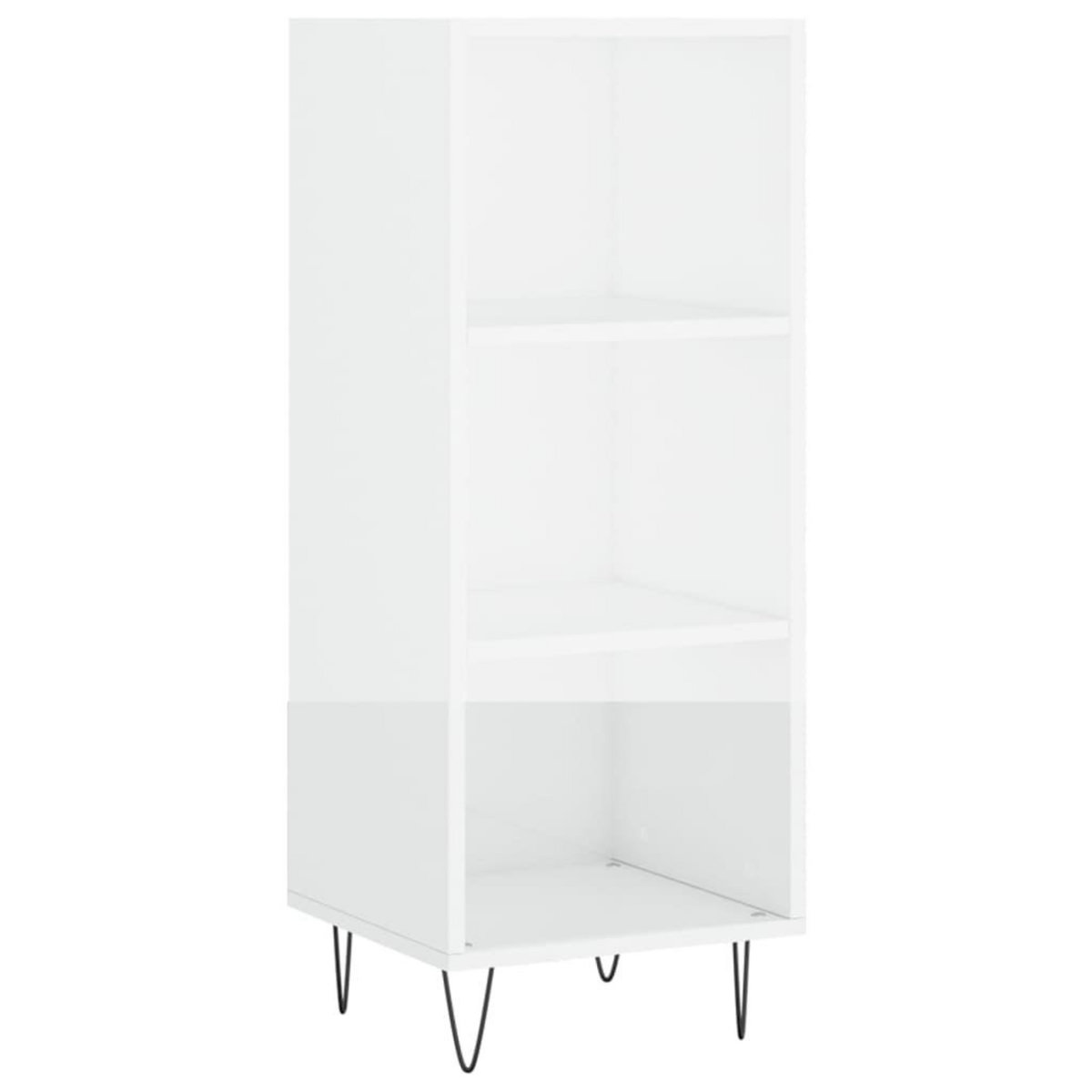 VIDAXL Buffet blanc brillant 34,5x32,5x90 cm bois d'ingenierie
