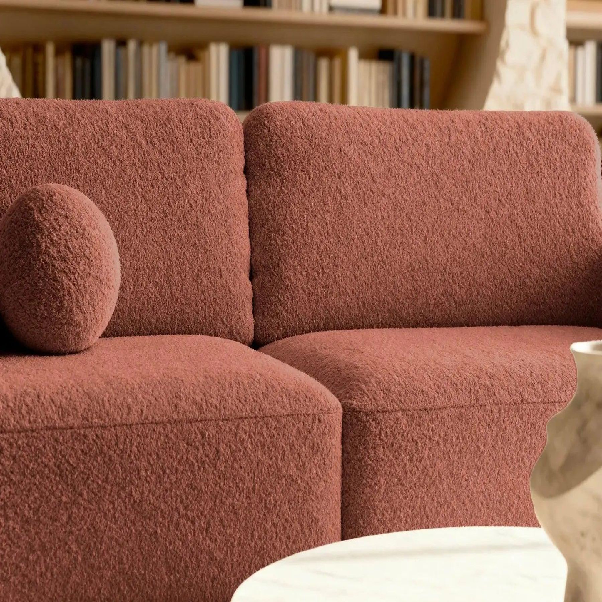 Voir la diapositive 4 : CASANOVA PARIS Gigi - canapé droit convertible tissu bouclette