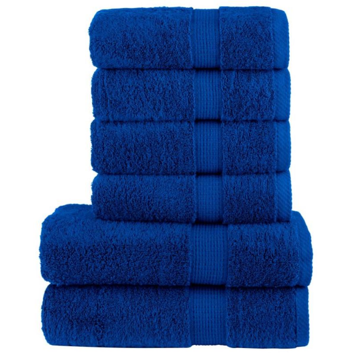 VIDAXL Ensemble de serviettes de qualité supérieure SOLUND 6 pcs bleu