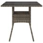 Voir la diapositive 5 : VIDAXL Table de jardin dessus en verre gris 80x80x75 cm resine tressee