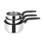 Voir la diapositive 1 : ACTUEL Lot de 3 casseroles induction inox