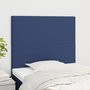 Voir la diapositive 1 : VIDAXL Tetes de lit 2 pcs Bleu 90x5x78/88 cm Tissu
