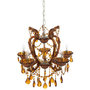 Voir la diapositive 3 : Paris Prix Lustre en Verre  Antique  57cm Marron