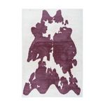 Paris Prix Tapis Imitation Fourrure  Rabbit  Violet & Blanc. Coloris disponibles : Violet