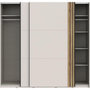 Voir la diapositive 4 : MARKET24 Armoire aménagée - WAIKATO - 2 portes coulissantes - Blanc - 220,1 x 61,2 x 210,5 cm