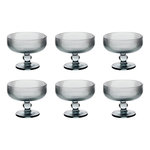 SECRET DE GOURMET Lot de 6 Coupes à Glace Strie  Ema  34cl Gris