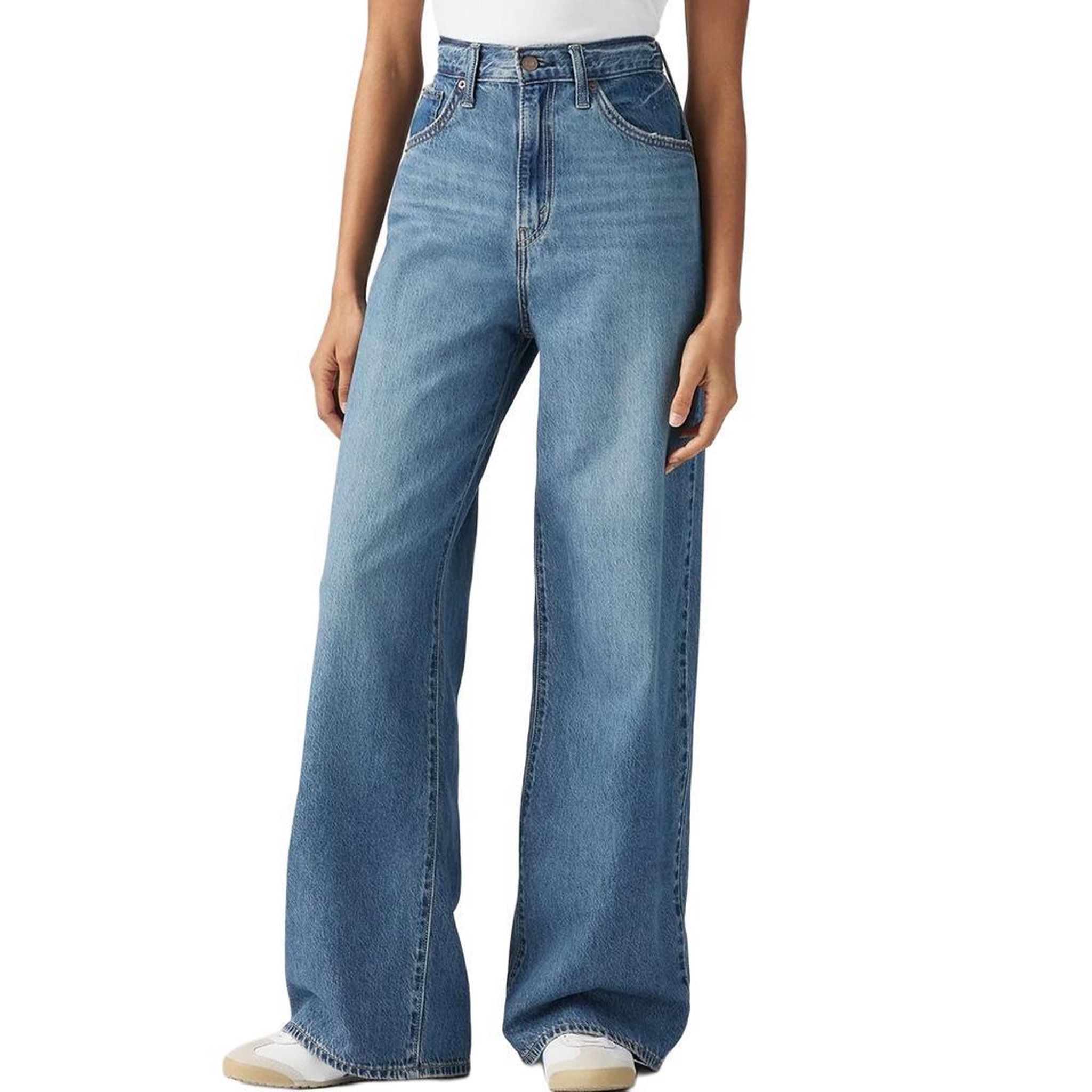 Levi's Jean bleu femme levi's cinch baggy indigo. Coloris disponibles : Bleu