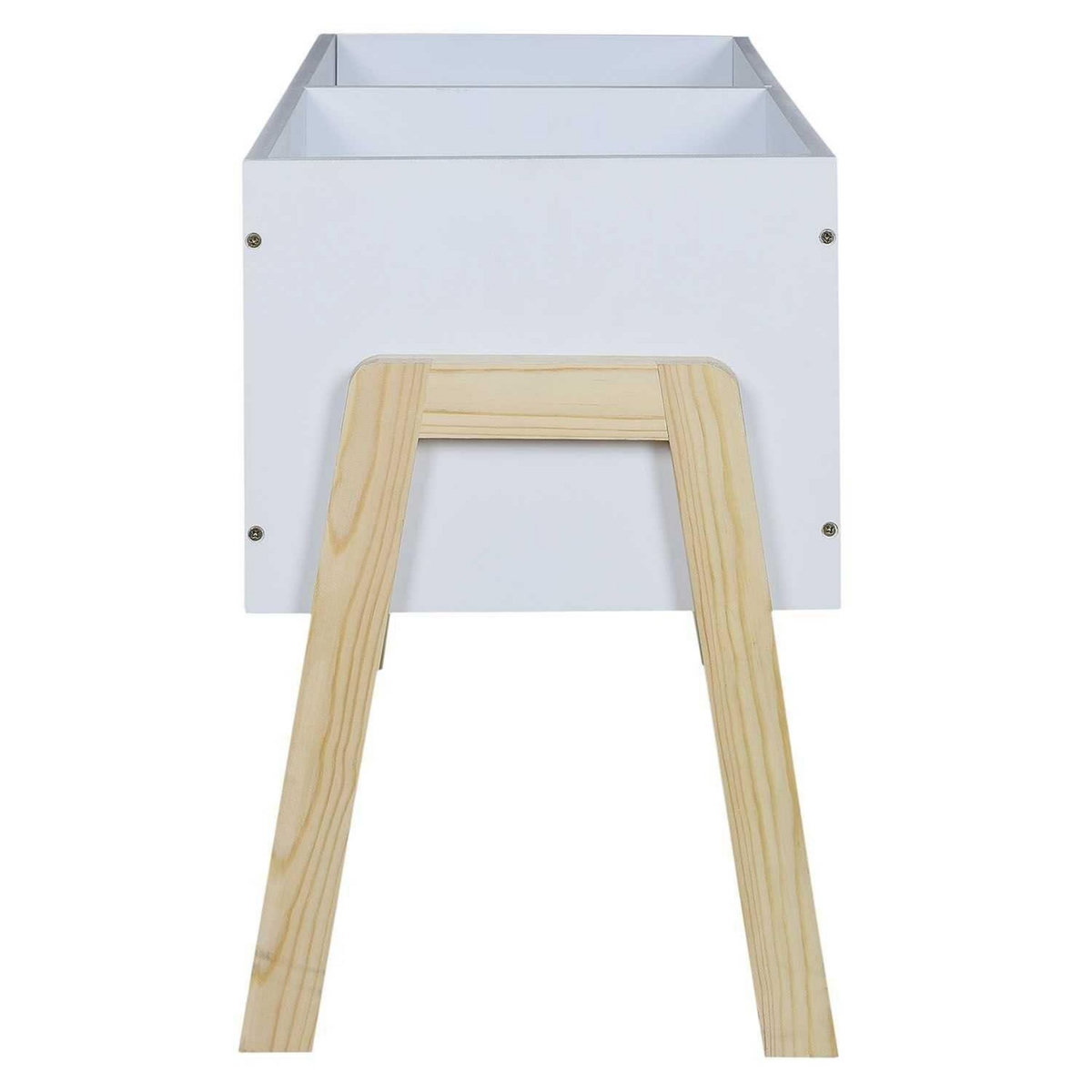 TOILINUX Bac à livre pour enfant en MDF Il était une fois - Blanc