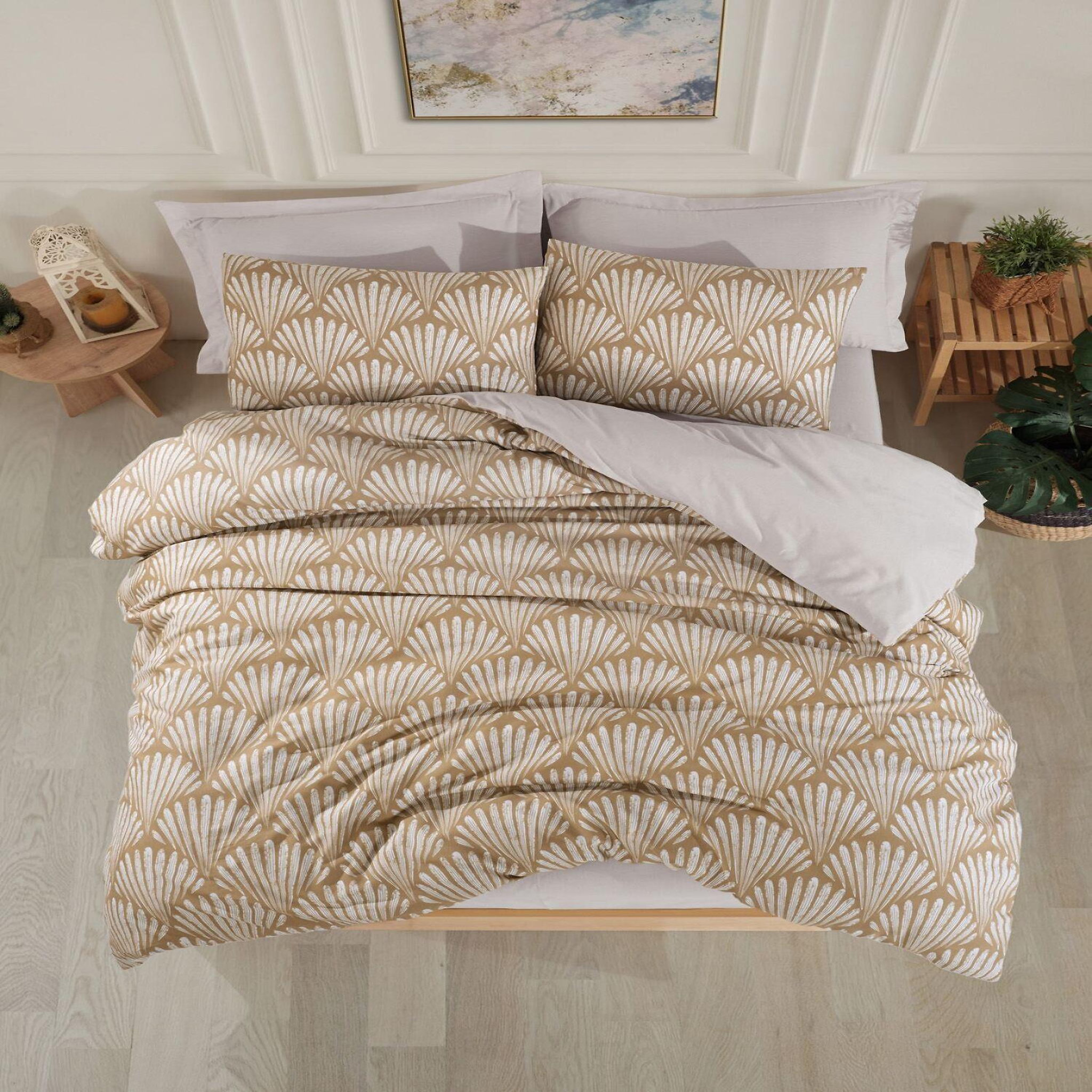 Home collection Parure de lit enfant avec taie(s) en coton polyester Yelpaze. Coloris disponibles : Marron