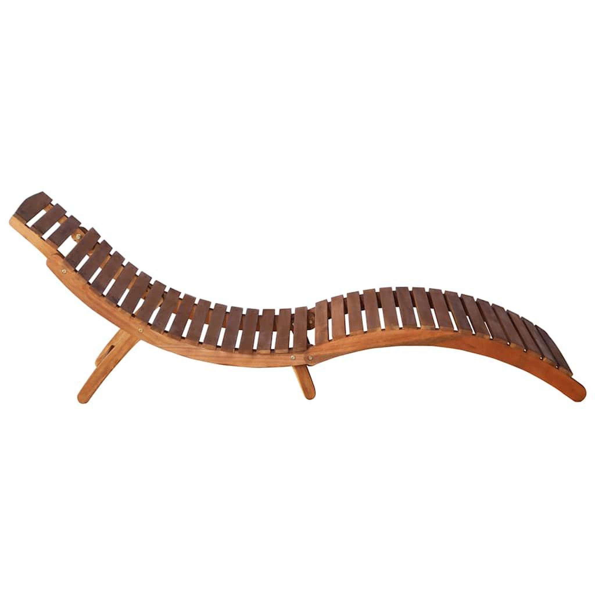 Voir la diapositive 3 : VIDAXL Chaises longues lot de 2 avec table et coussins Acacia solide