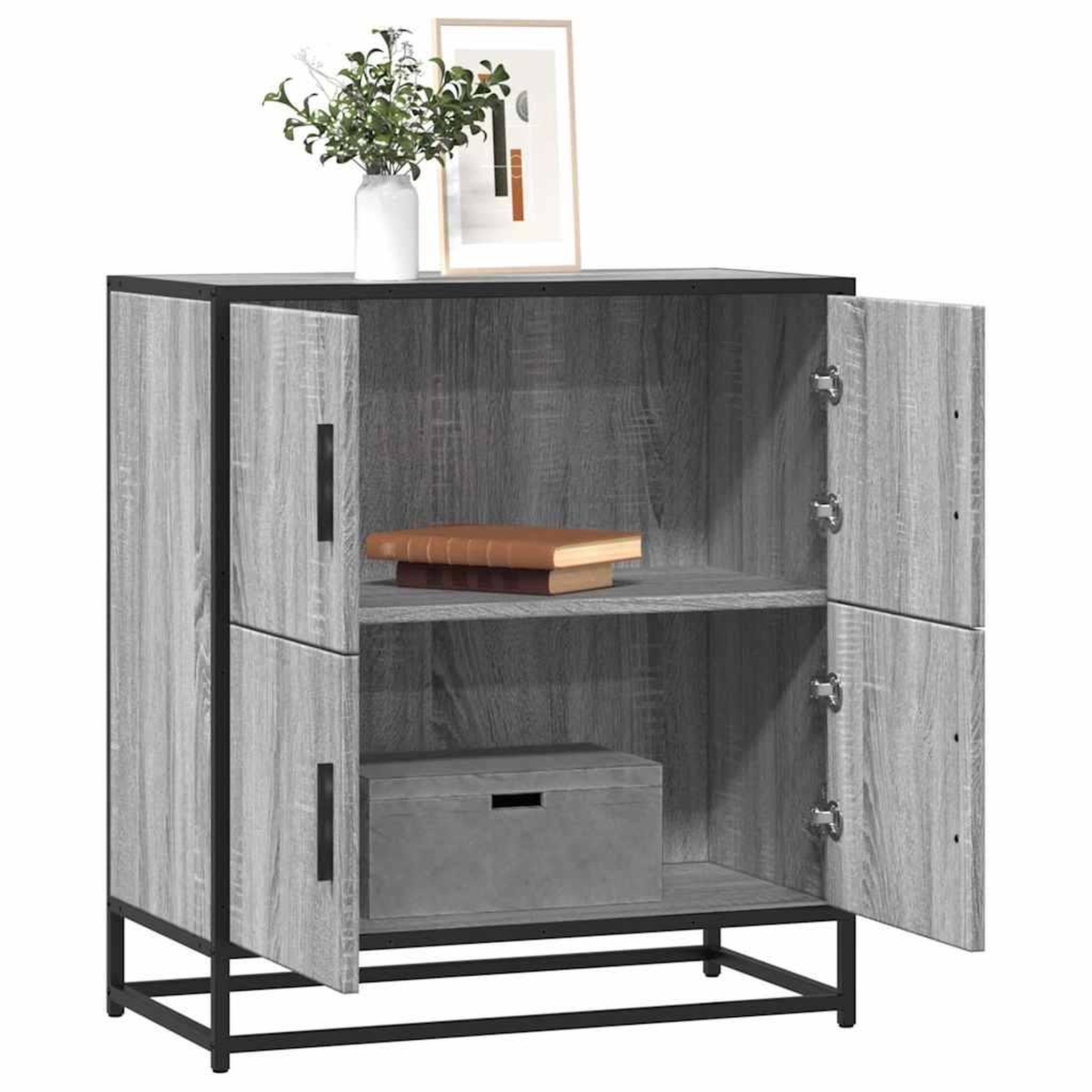 VIDAXL Buffet sonoma gris 68x35x76 cm bois d'ingenierie