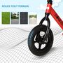 Voir la diapositive 6 : HOMCOM Draisienne enfant roues 12  EVA hauteur selle et guidon réglable cale-pied antidérapant acier rouge noir