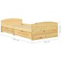 Voir la diapositive 5 : VIDAXL Cadre de lit avec 2 tiroirs bois de pin massif 90x200 cm