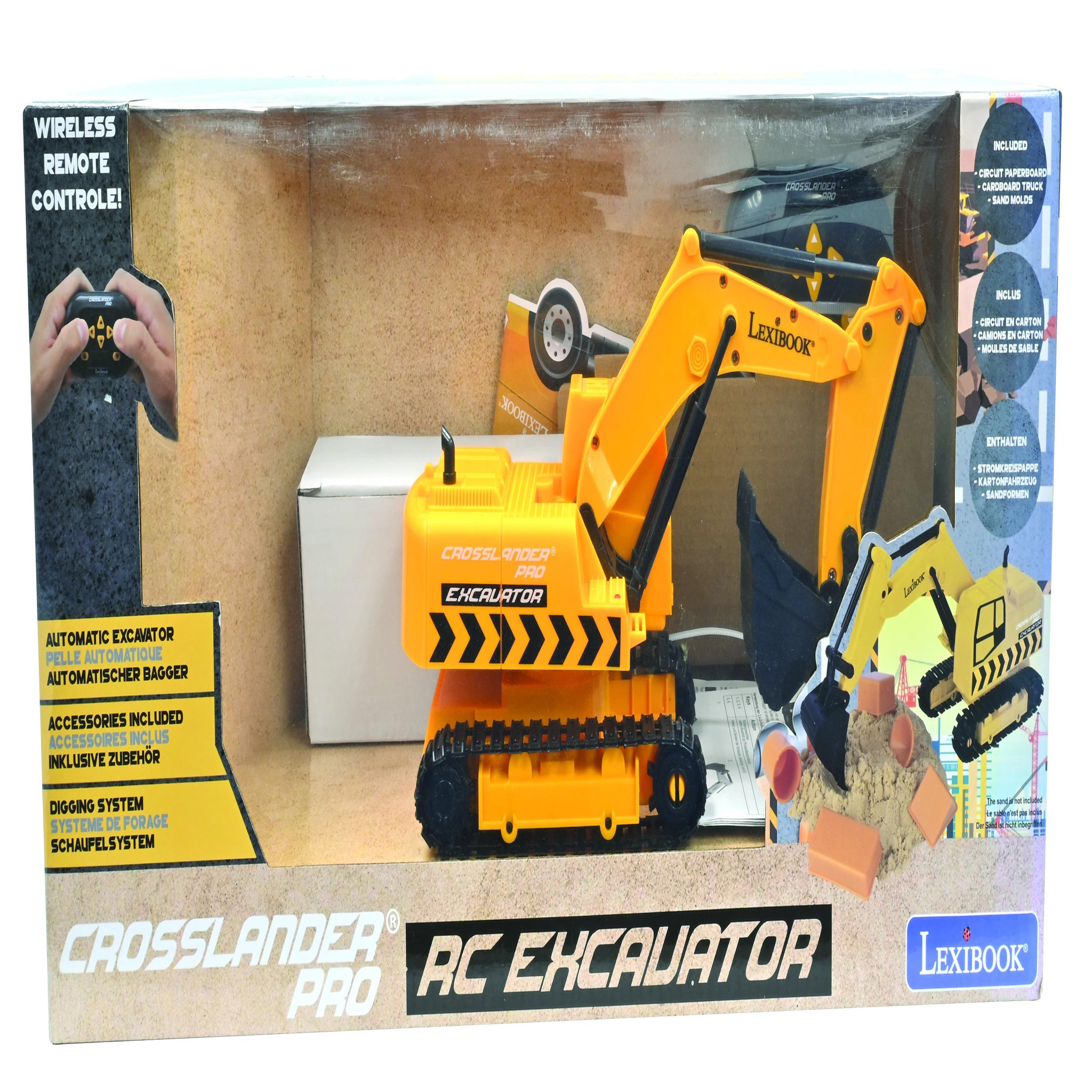 Voir la diapositive 6 : Lexibook Crosslander PRO Tractopelle télécommandé avec bras articulé