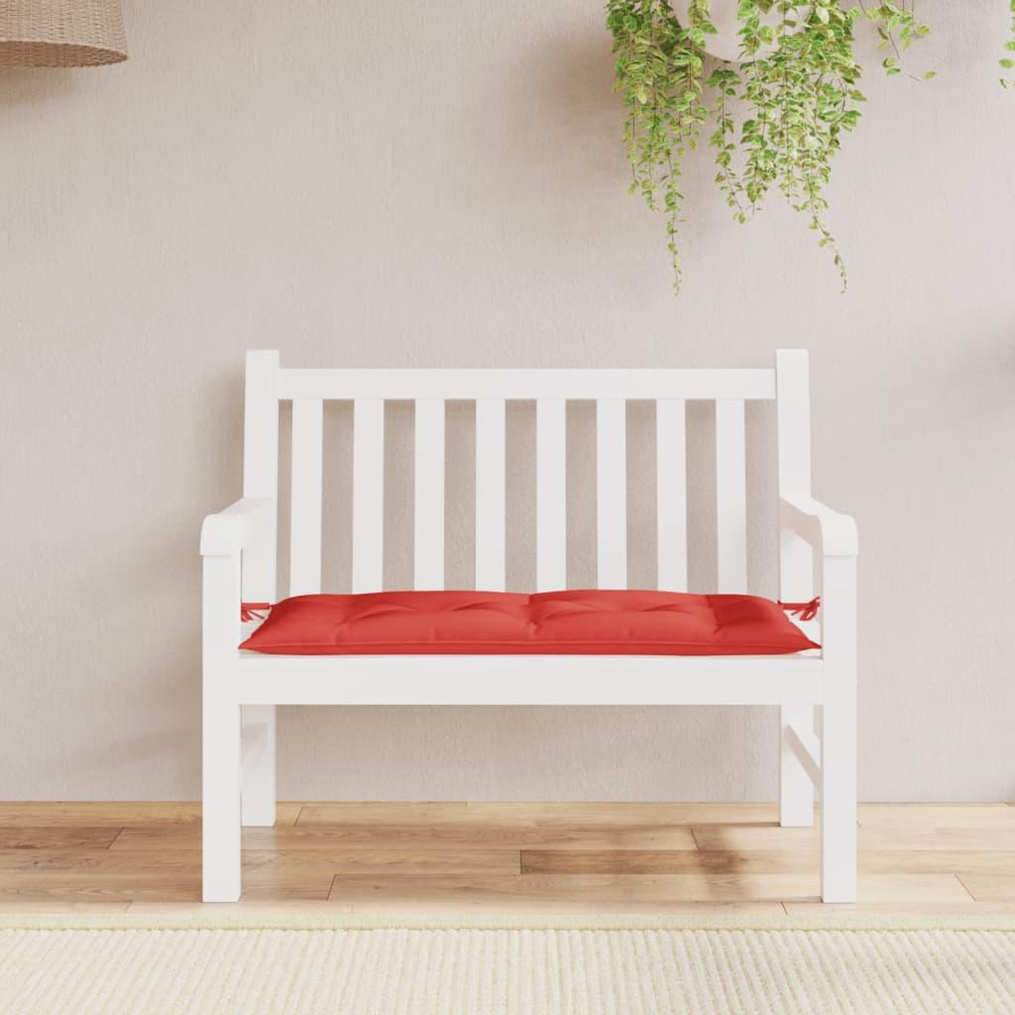 Voir la diapositive 3 : VIDAXL Coussin de banc de jardin rouge 100x50x7 cm tissu oxford